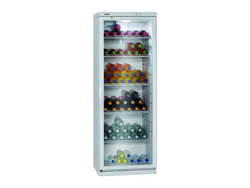 Getränkekühlschrank, für Flaschen und Dosen, 48 Liter, Flaschenkühlschrank, höhenverstellbare Füße, MD37310 schwarz MEDION Retro Mini Kühlschrank mit Glastür 
