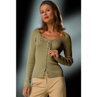 Strickjacke-khaki