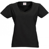 Damen-t-shirt-schwarz-baumwolle