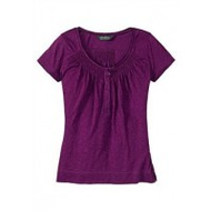 Damen-t-shirt-aubergine