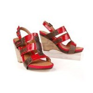 Damen-sandalette-rot-leder