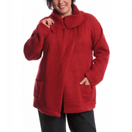 Strickjacke-damen-rot