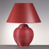 Keramik-lampe-asia-dunkelrot