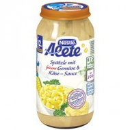 Alete-bio-spaetzle-mit-gemuese-kaese-sauce