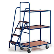 Rollcart-08-7273-tischwagen-mit-4-trittstufen-ral5010-enzianblau